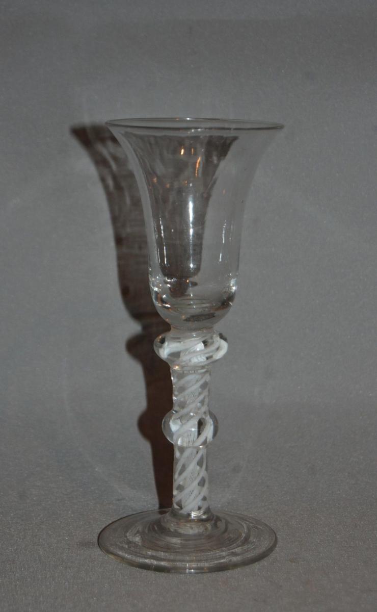Unusual Air Twist Glass, late 18th century