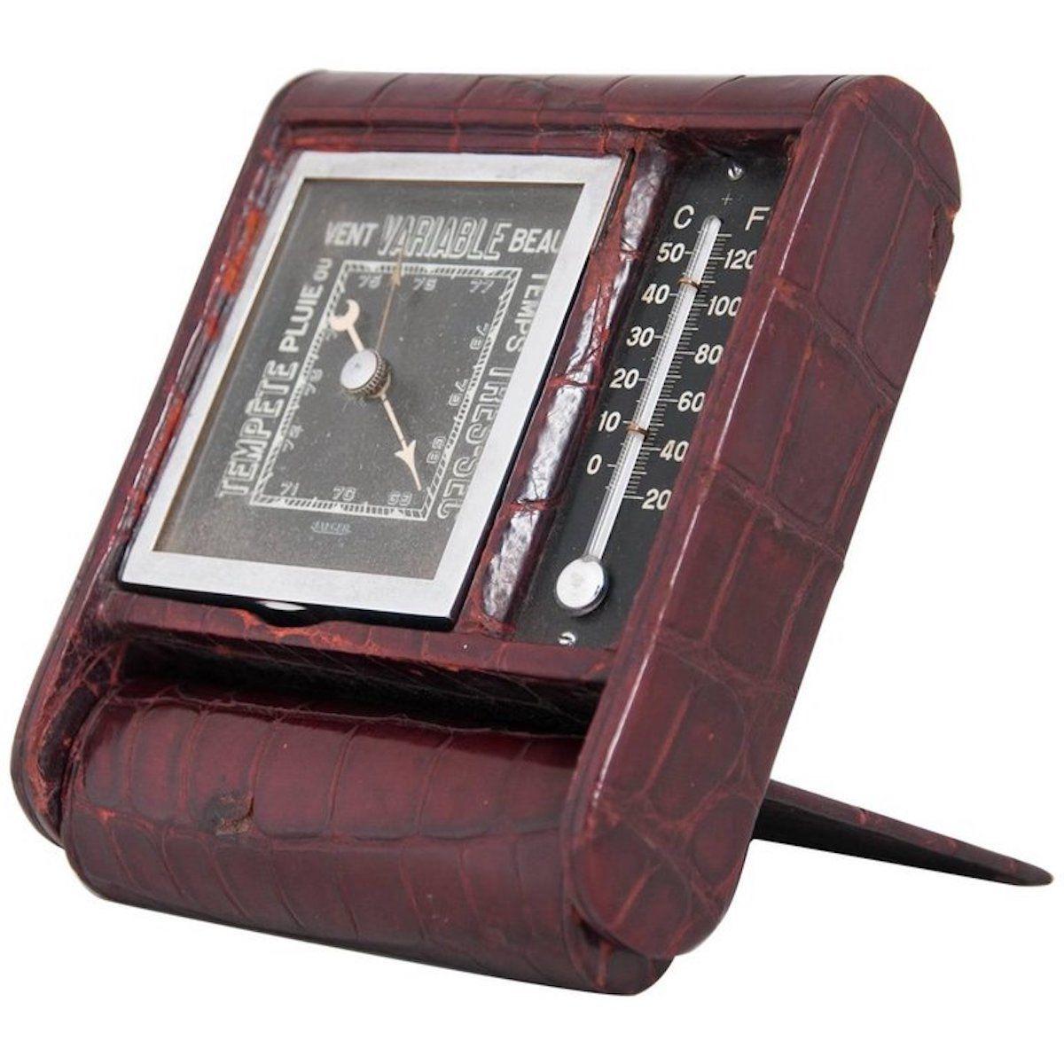 Jaeger‑LeCoultre Art Deco Travelling Barometer and Thermometer, circa 1930
