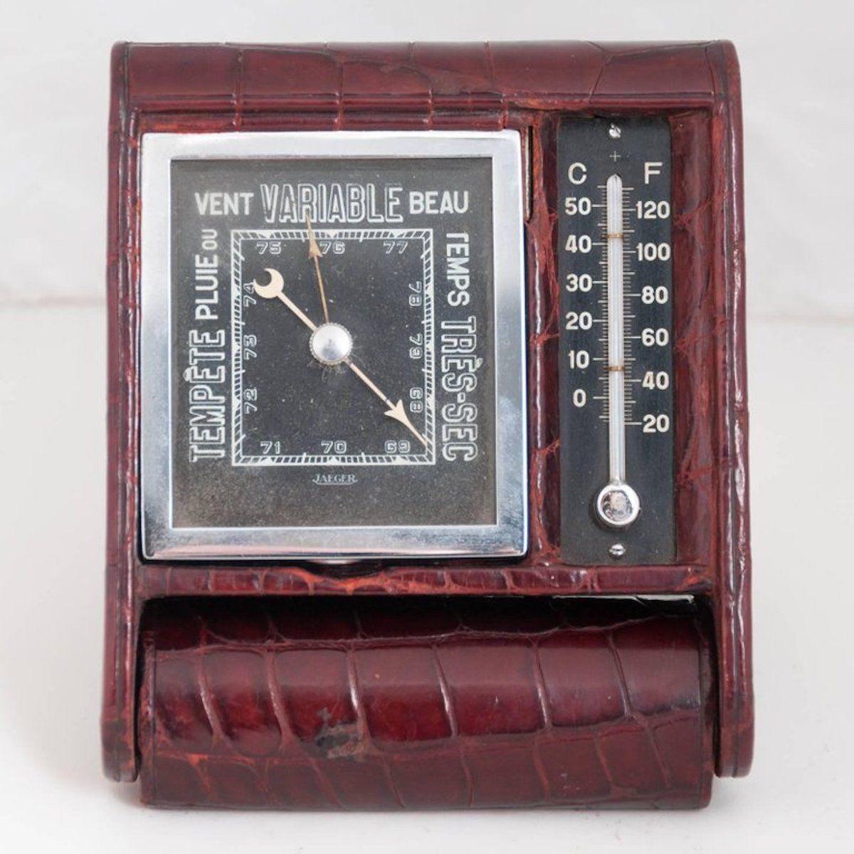 Jaeger‑LeCoultre Art Deco Travelling Barometer and Thermometer, circa 1930