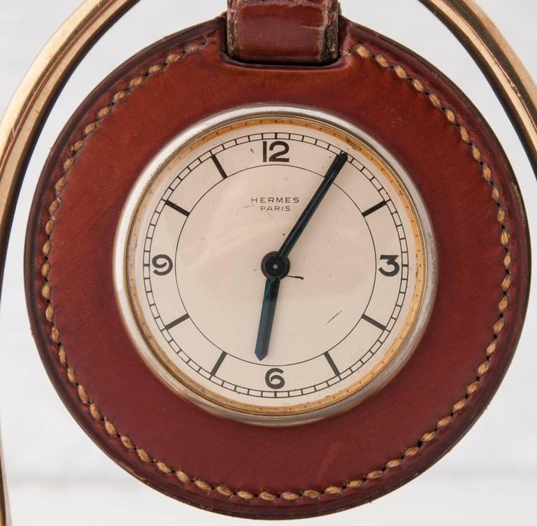 Hermès Stirrup Clock Designed by Paul Dupré-Lafon