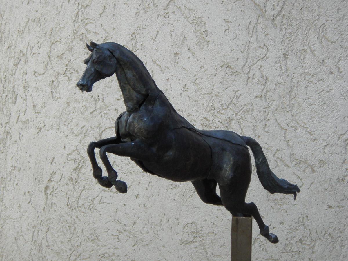 Ivan Zanoni, Jumping horse, wrought iron, the proposed base is 130 cm, changeble on request, 2014