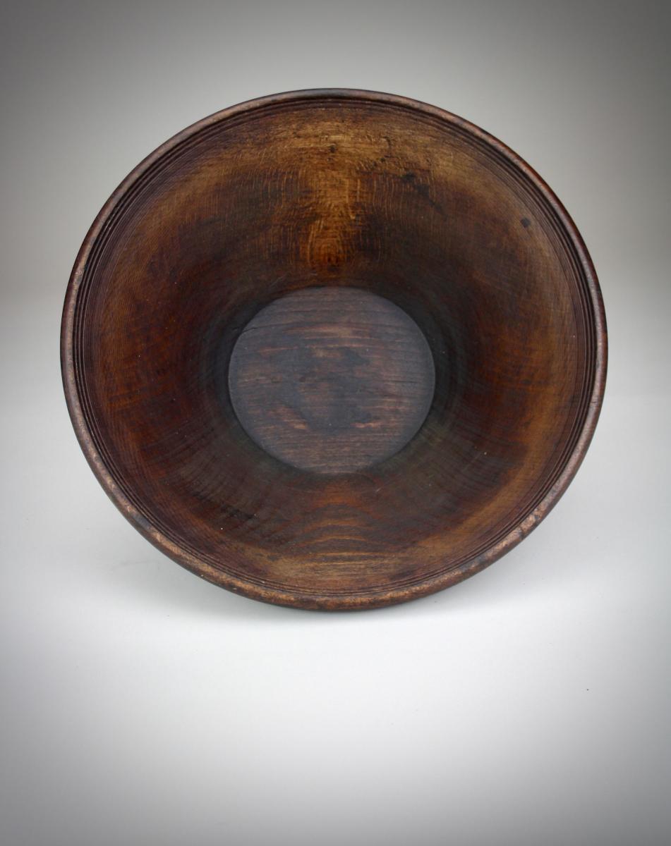 An English Beech Dairy bowl, Mid 19th century
