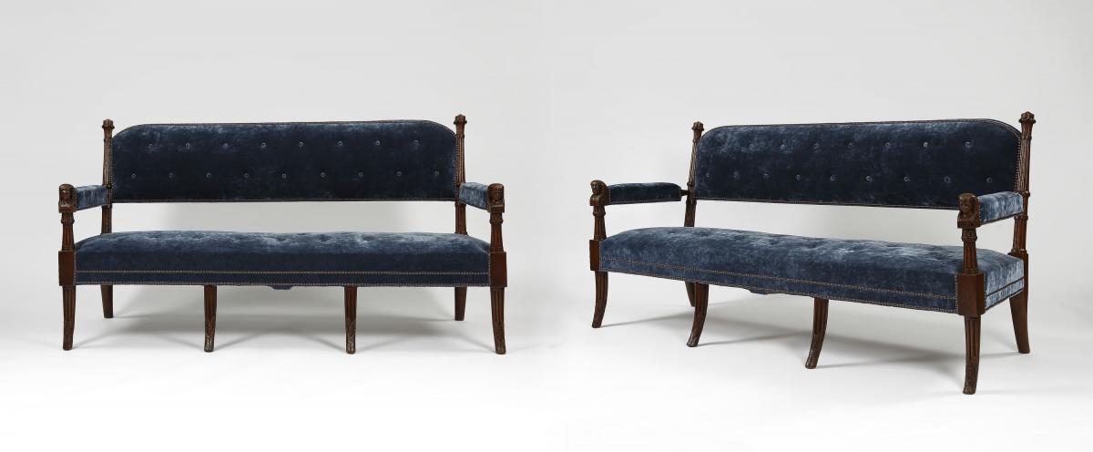 Pair of Settees in the Egyptian Design