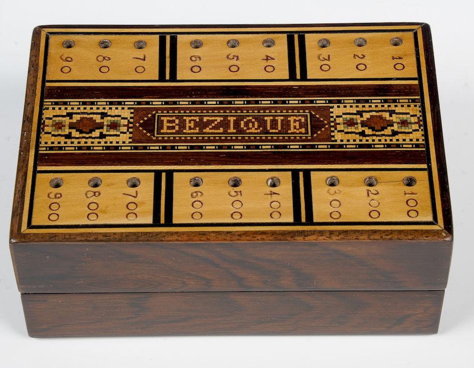 Tunbridge Ware Bezique Box