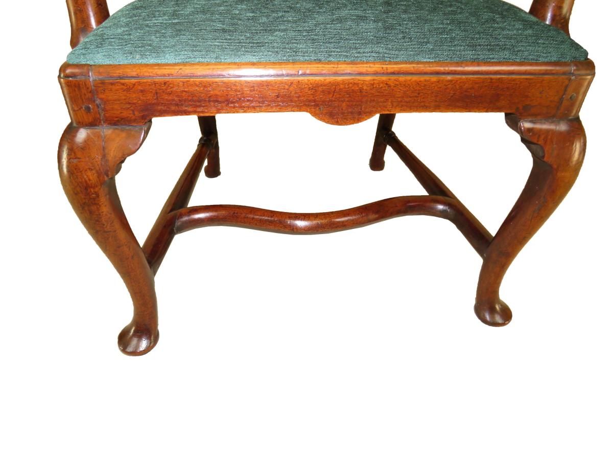 18th Century Georgian Walnut Desk Armchair