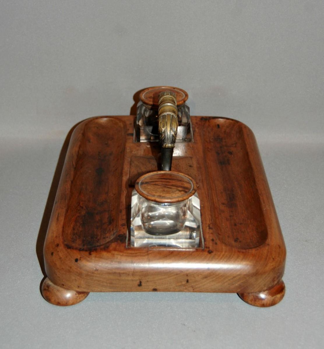Rosewood Inkwell, 19th century