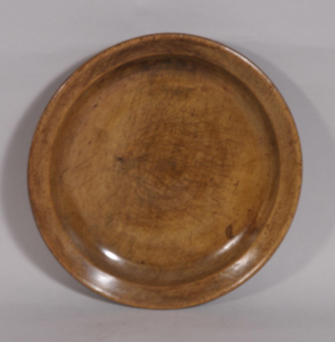 S/3452 Antique Treen 18th Century Sycamore Platter