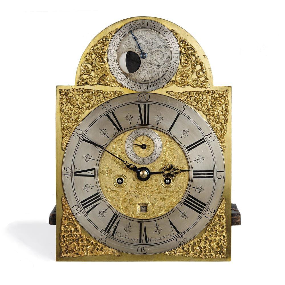 George I green Japanned Longcase clock by "Edward Cockey, Warminster"
