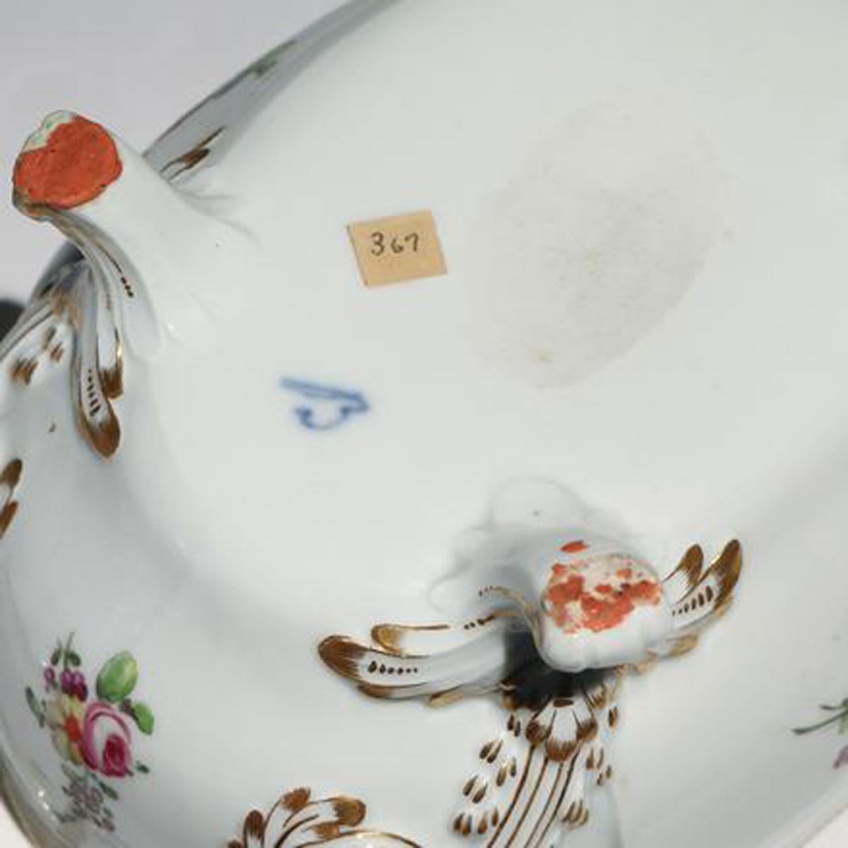 French Porcelain Soup Tureen and Cover, Boissettes Factory, Circa 1780