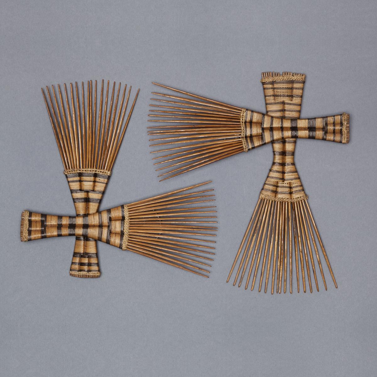FOUR AFRICAN COMBS - Yaka-Suku Area, South-West Democratic Republic of Congo