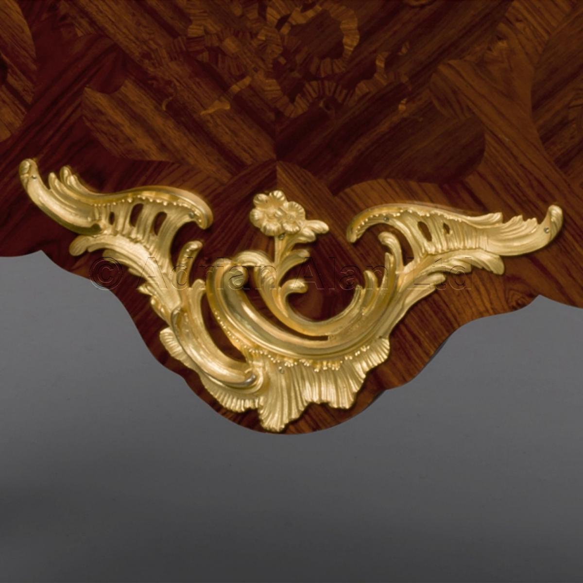 Louis XV Style Marquetry Inlaid Commode