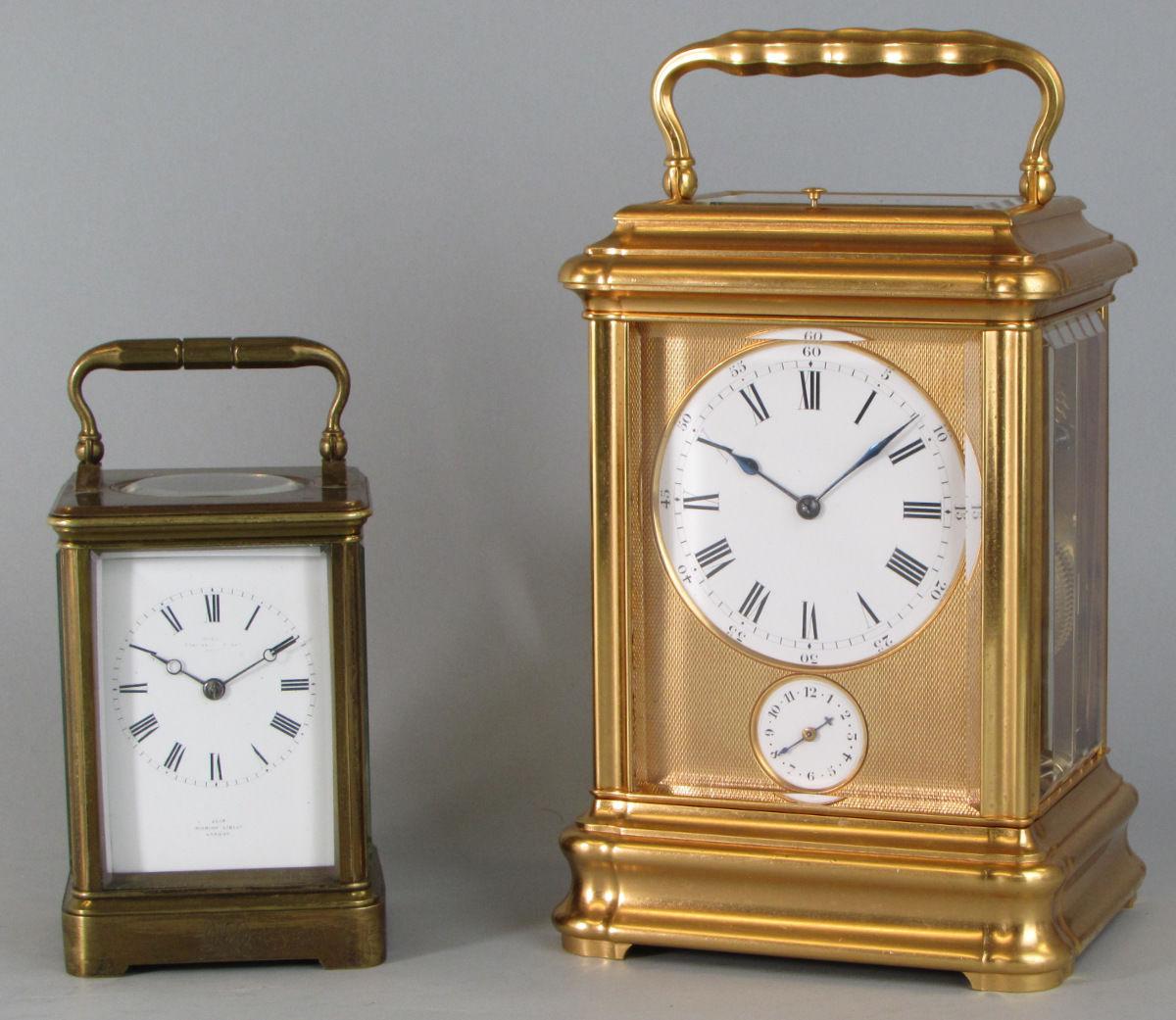 Drocourt Giant Grande-sonnerie carriage clock comparison