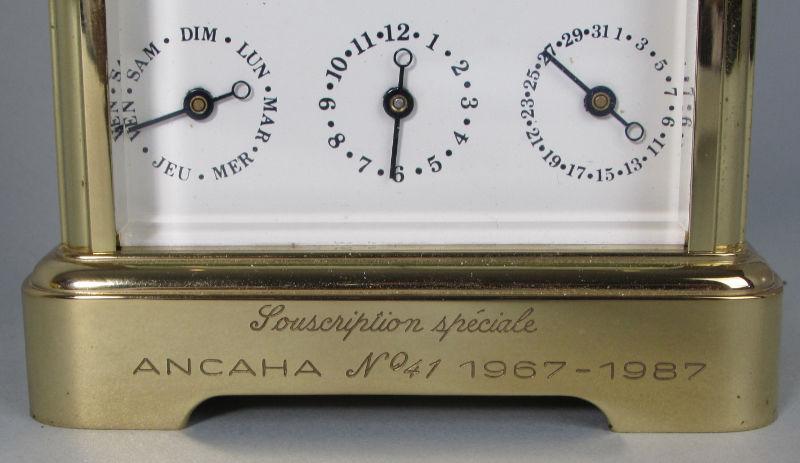 L’Epée Moonphase Carriage Clock with Tourbillon Escapement engraving