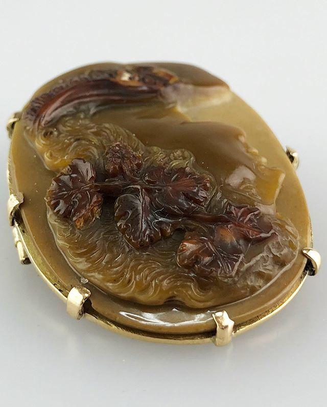 Agate cameo of a young Bacchus. Italian, c.1820