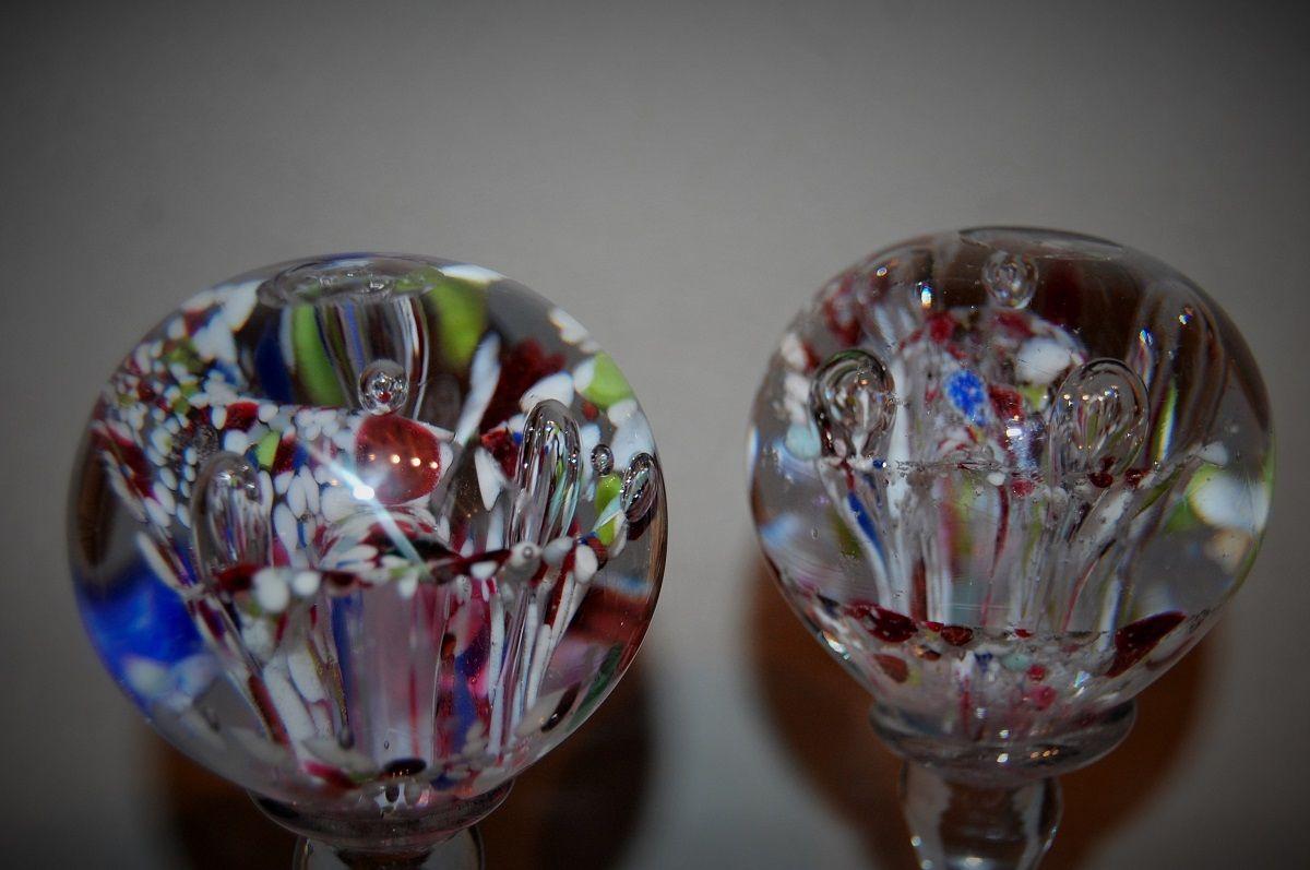 A Very Unusual Pair of 19th Century Glass Stands