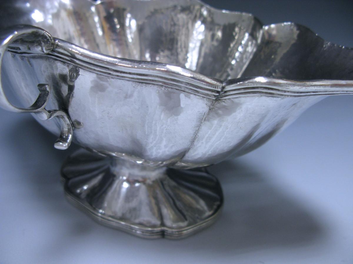 Silver Double-Lipped Sauce Boat