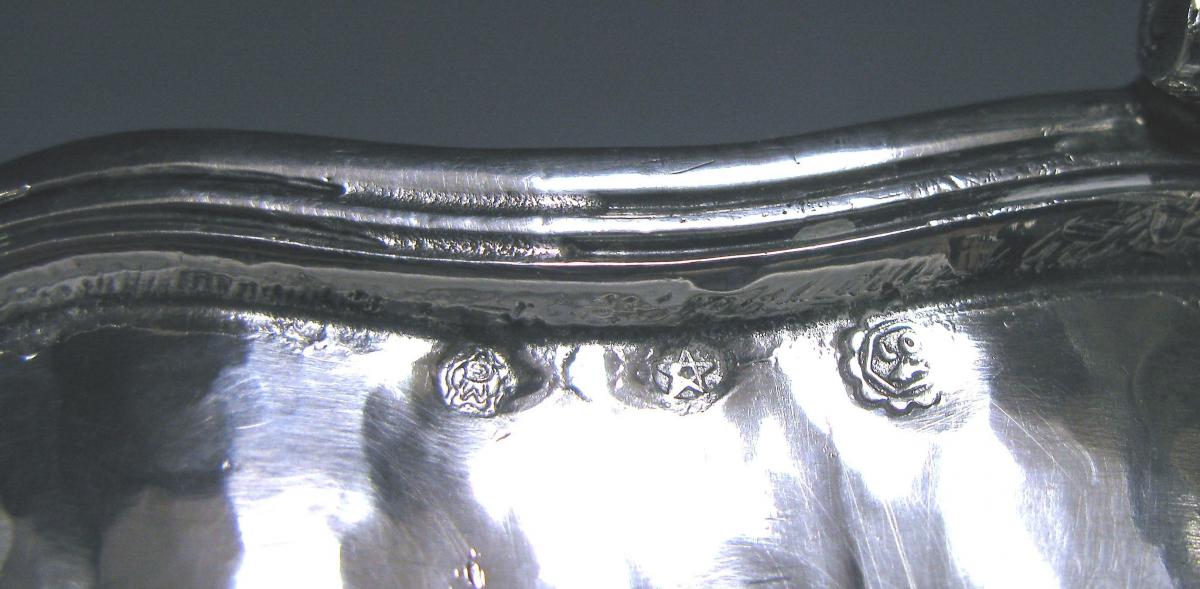 Spanish Silver Double-Lipped Sauce Boat