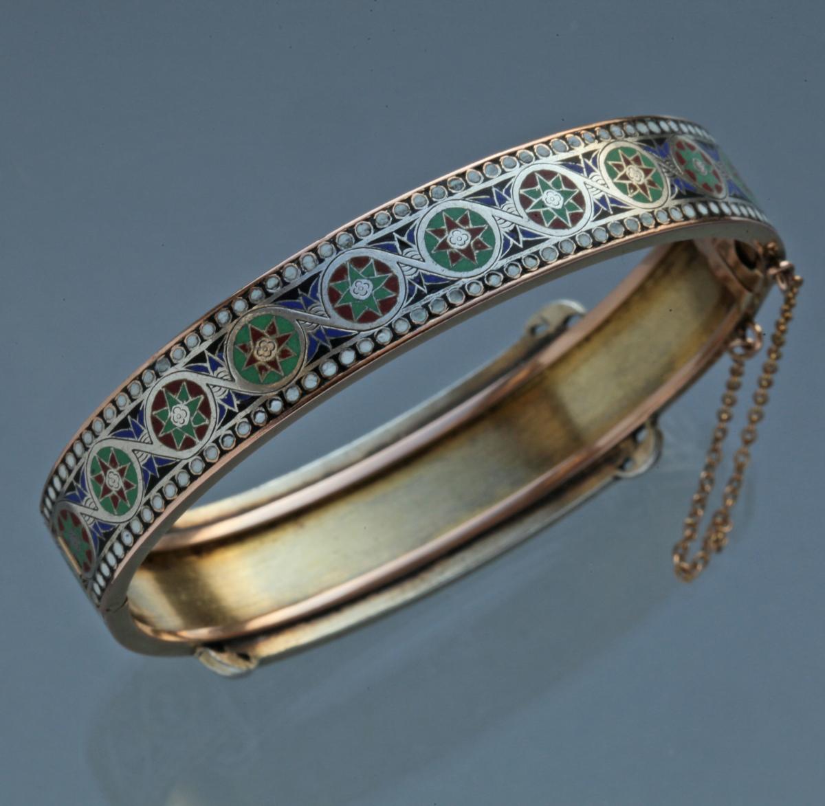 EMILE-DÉSIRÉ PHILIPPE 1834-C.1880 (1834-c.1880) Early Egyptian Revival Antique Hinged Bangle
