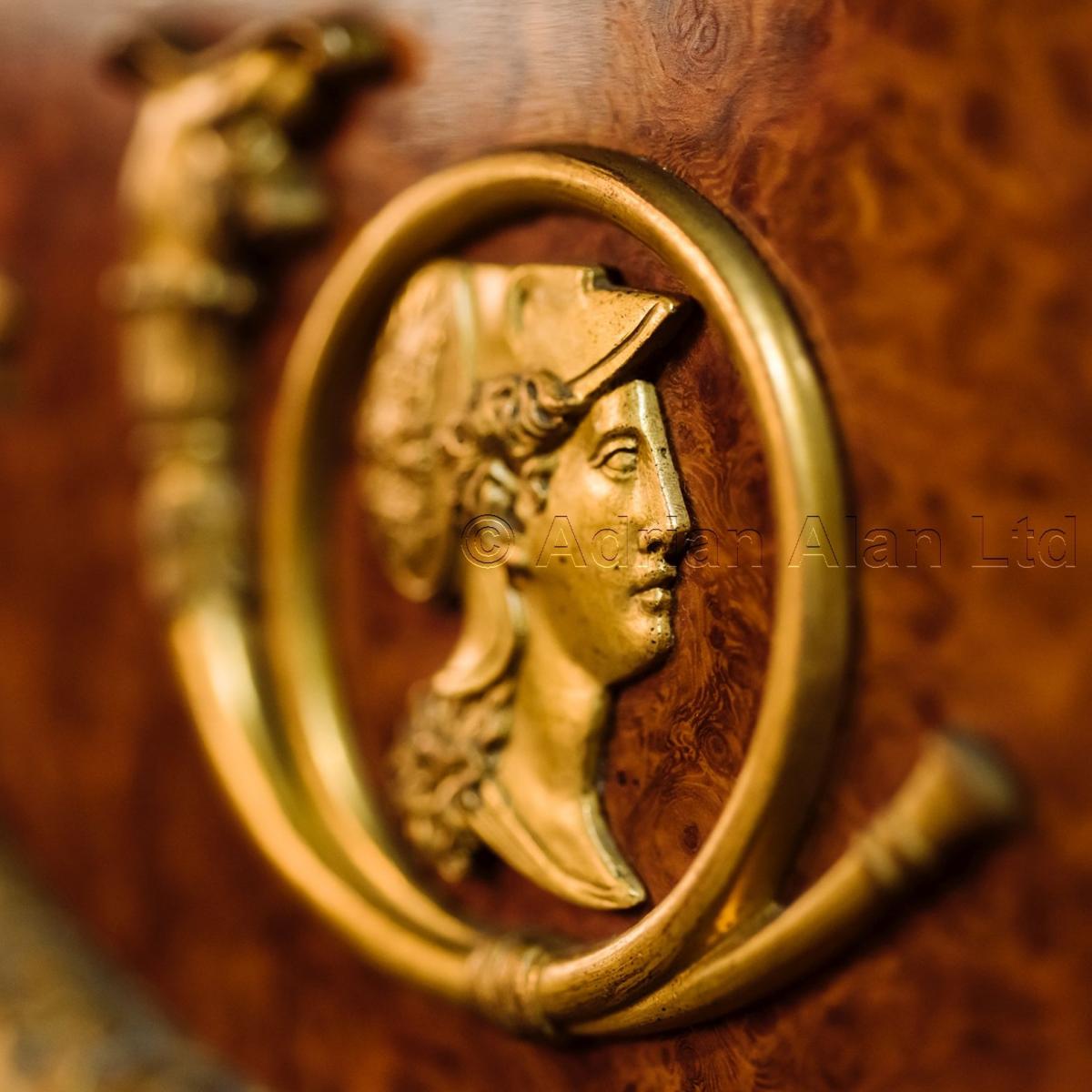 Gilt-Bronze Empire Style Vitrine Cabinet