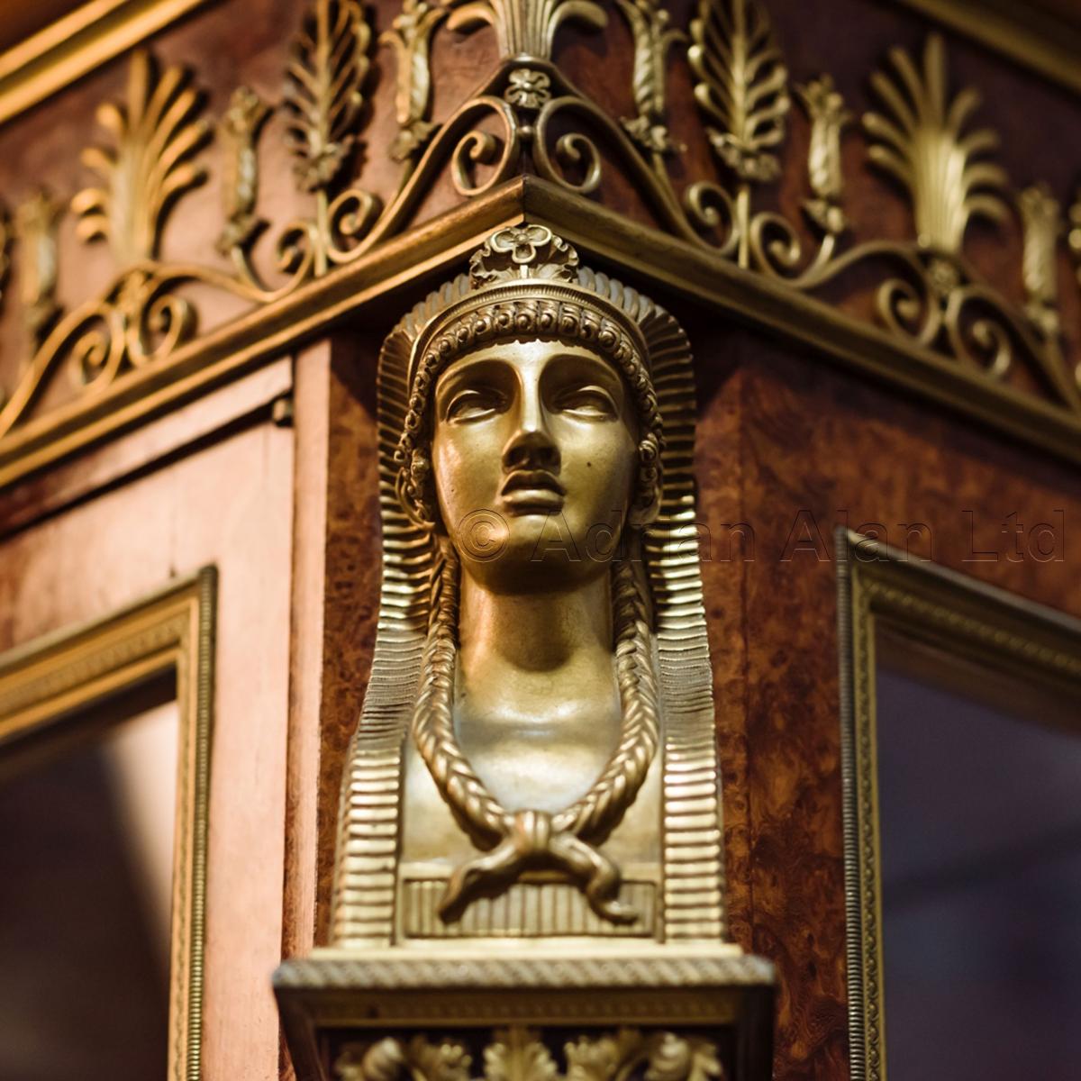 Gilt-Bronze Empire Style Vitrine Cabinet