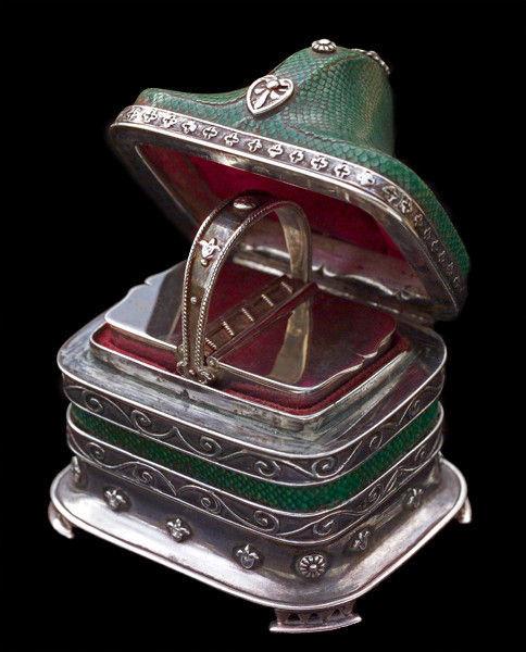 Exquisite Miniature Casket  Attributed to JOHN PAUL COOPER (1869-1933)