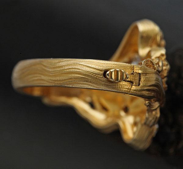 PLISSON & HARTZ Superb Art Nouveau Scarf Ring