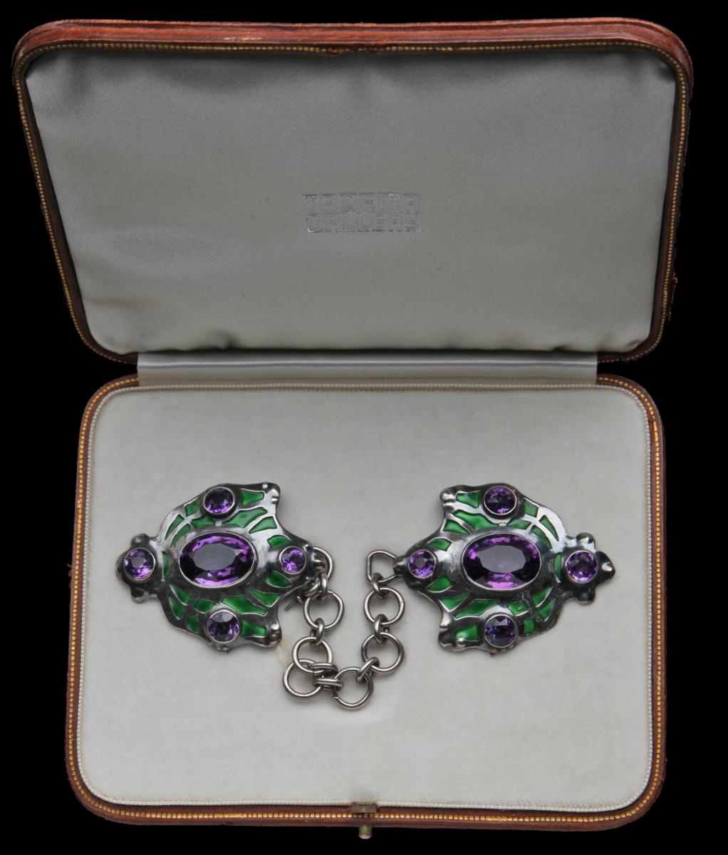 An Impressive Arts & Crafts Cloak Clasp Attributed to GUILD OF HANDICRAFT LTD. (worked 1888-1908)