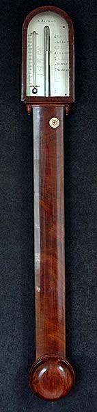 Abraham Jackson - Liverpool. 19th Century mahogany bow-fronted Stick Barometer