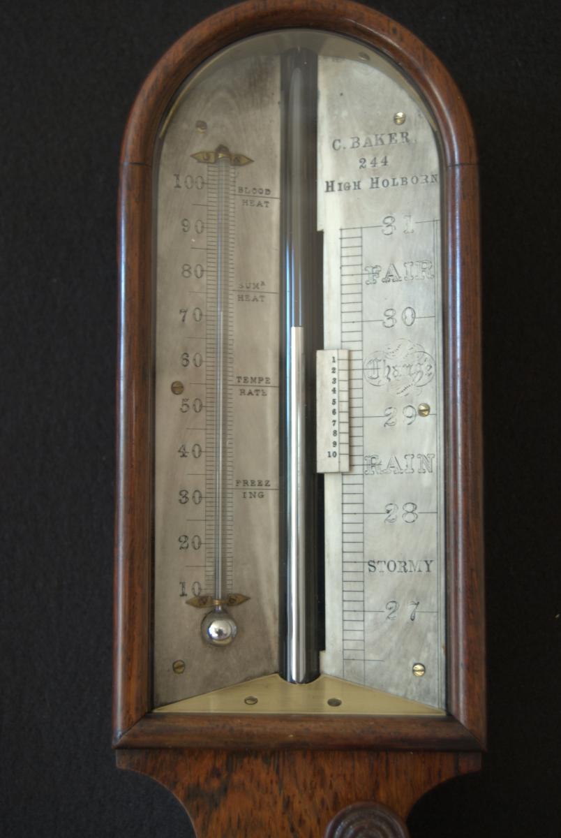 Richard Ebsworth - London. 19th Century mahogany Stick Barometer