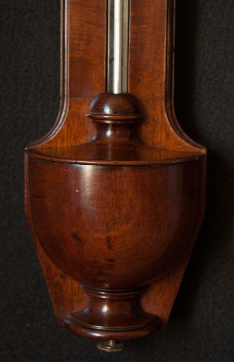 Matthew Berge - London. Early 19th Century mahogany Stick Barometer.