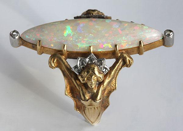 'Bat Maiden' Antique Art Nouveau Ring Attributed to CHARLES BOUTET DE MONVEL (1855-1913)
