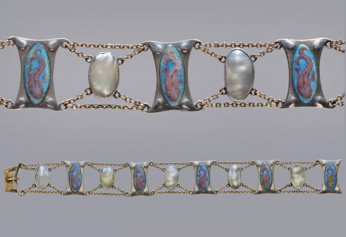 Dolphin Bracelet Attributed to GUILD OF HANDICRAFT LTD. (worked 1888-1908)