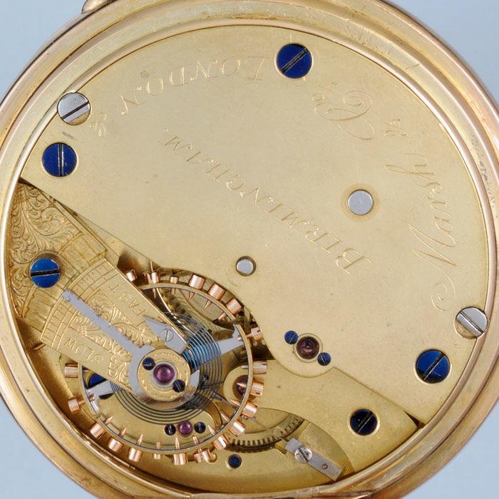 Gold English Spring Detent Chronometer Pocket Watch