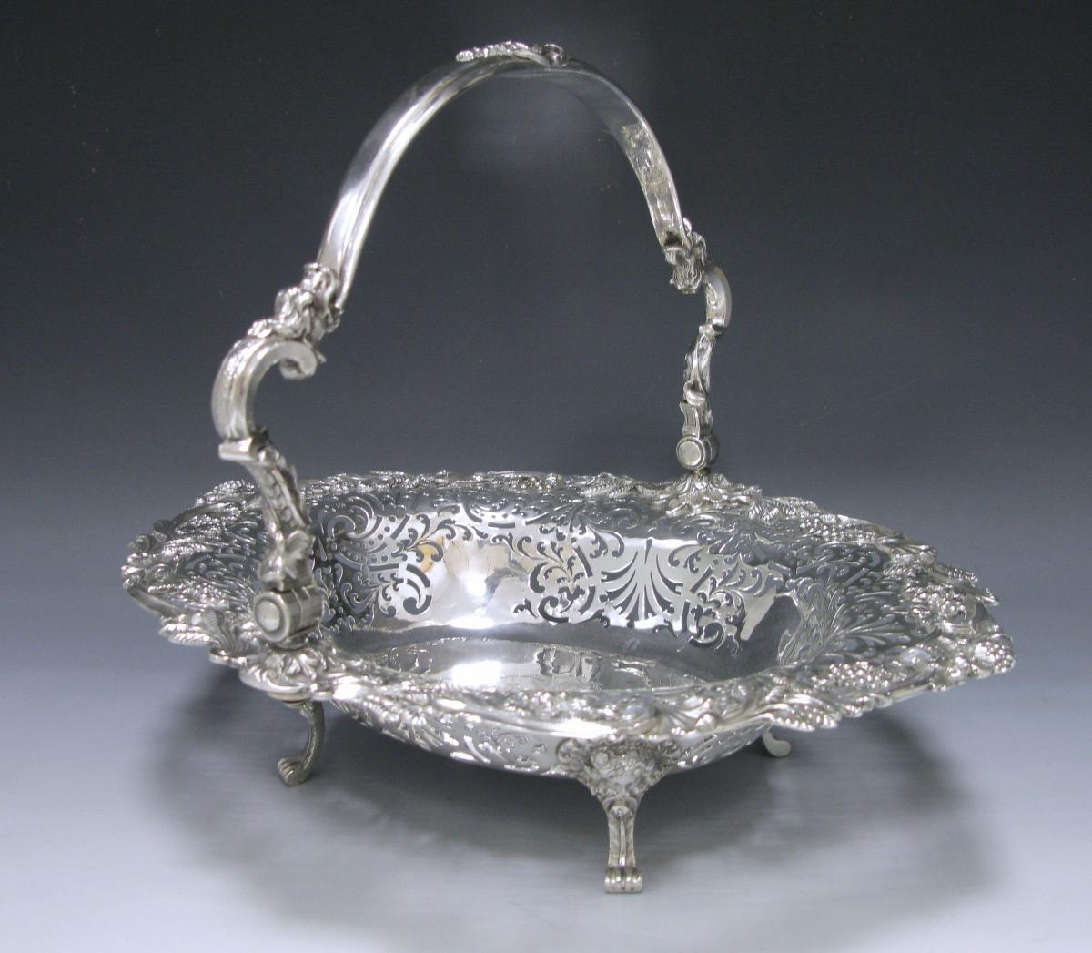 Edward Aldridge Silver basket Georgian  1751
