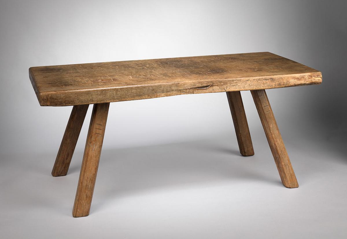 Rustic Oak Low Work Table