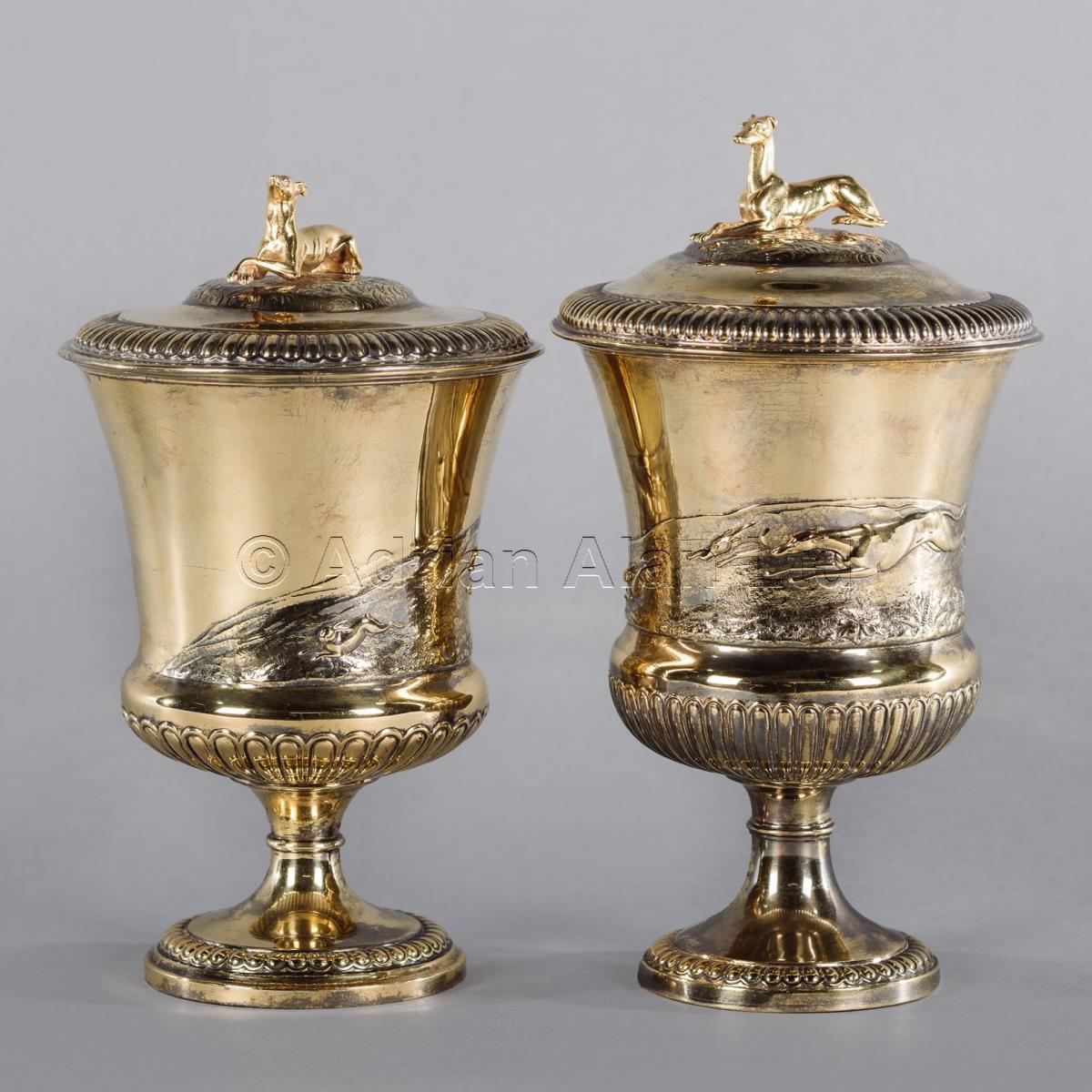 Pair of George IV Silver-Gilt Cup