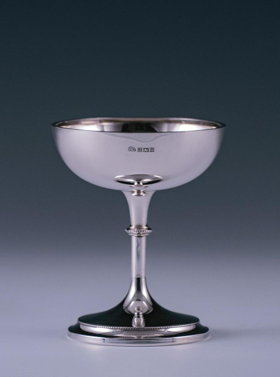 silver champagne cups coupes 1966
