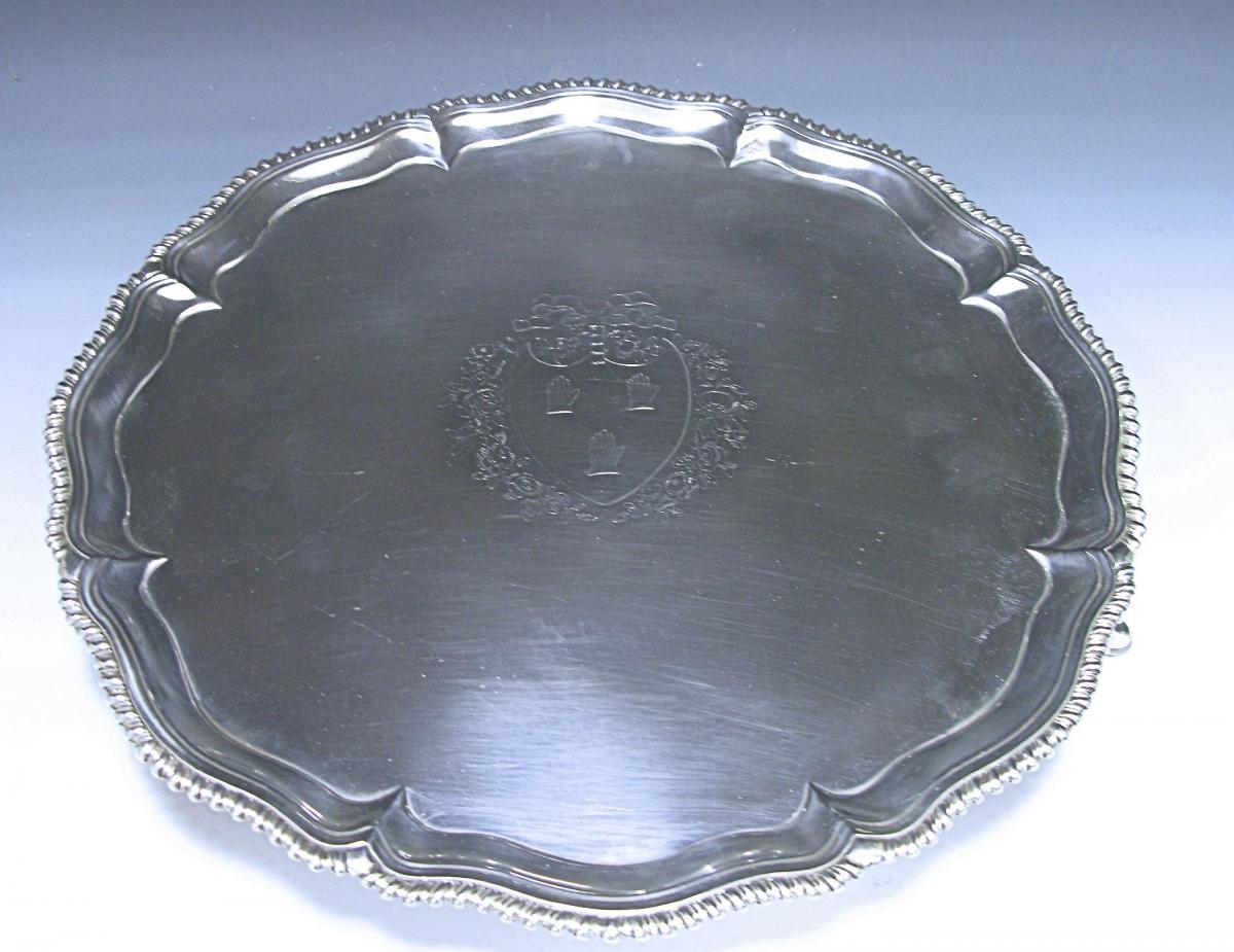 John Carter Georgian silver salver 1767