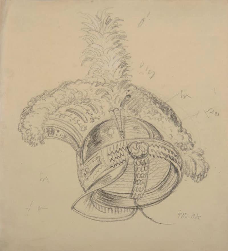 Study of a helmet, James Ward, R.A. (British, 1769-1859)