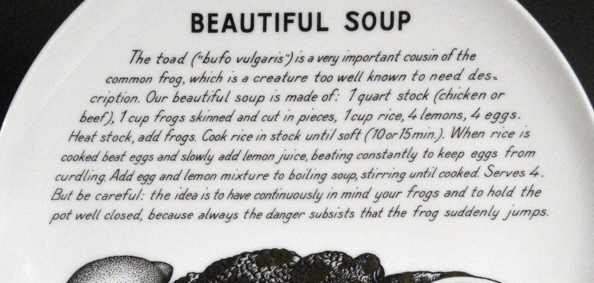 Piero Fornasetti Recipe Plate Beautiful Soup