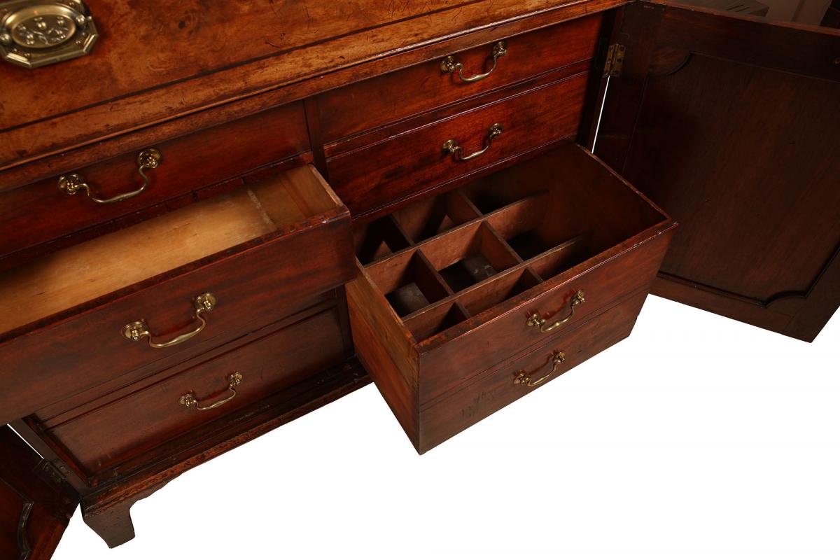 A George III mahogany bureau bookcase