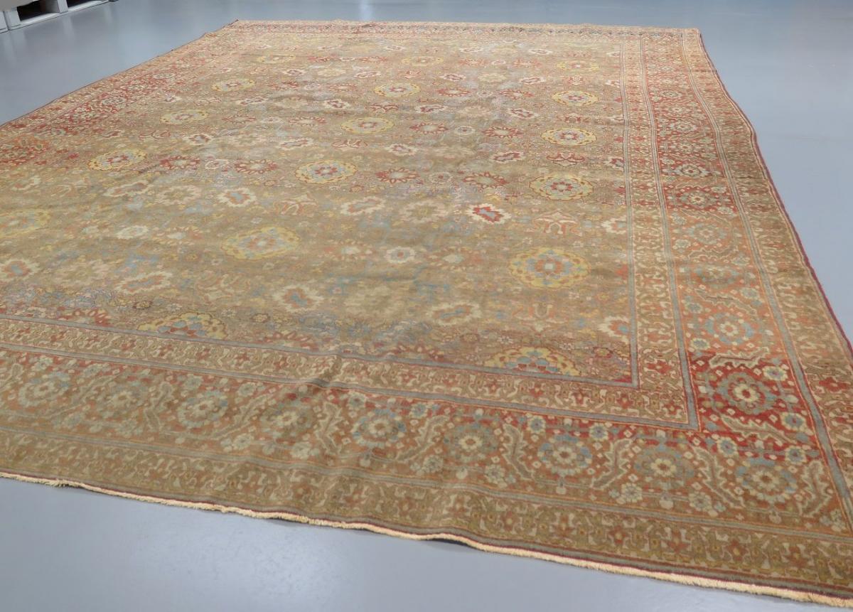Unusual Tabriz carpet, circa 1890