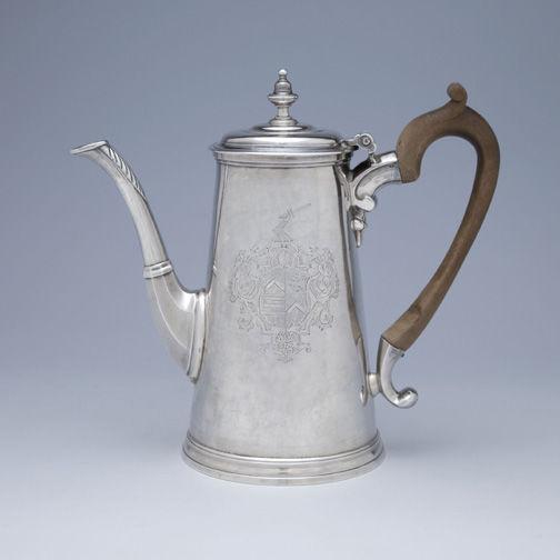 A George II Antique Irish Silver Coffee Pot