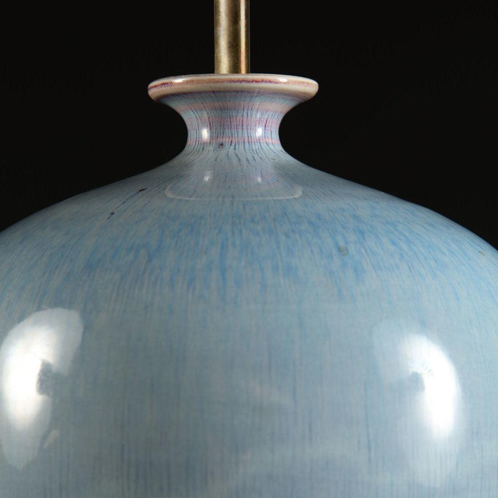 A Blue Glaze Mei Ping Vase as a Lamp
