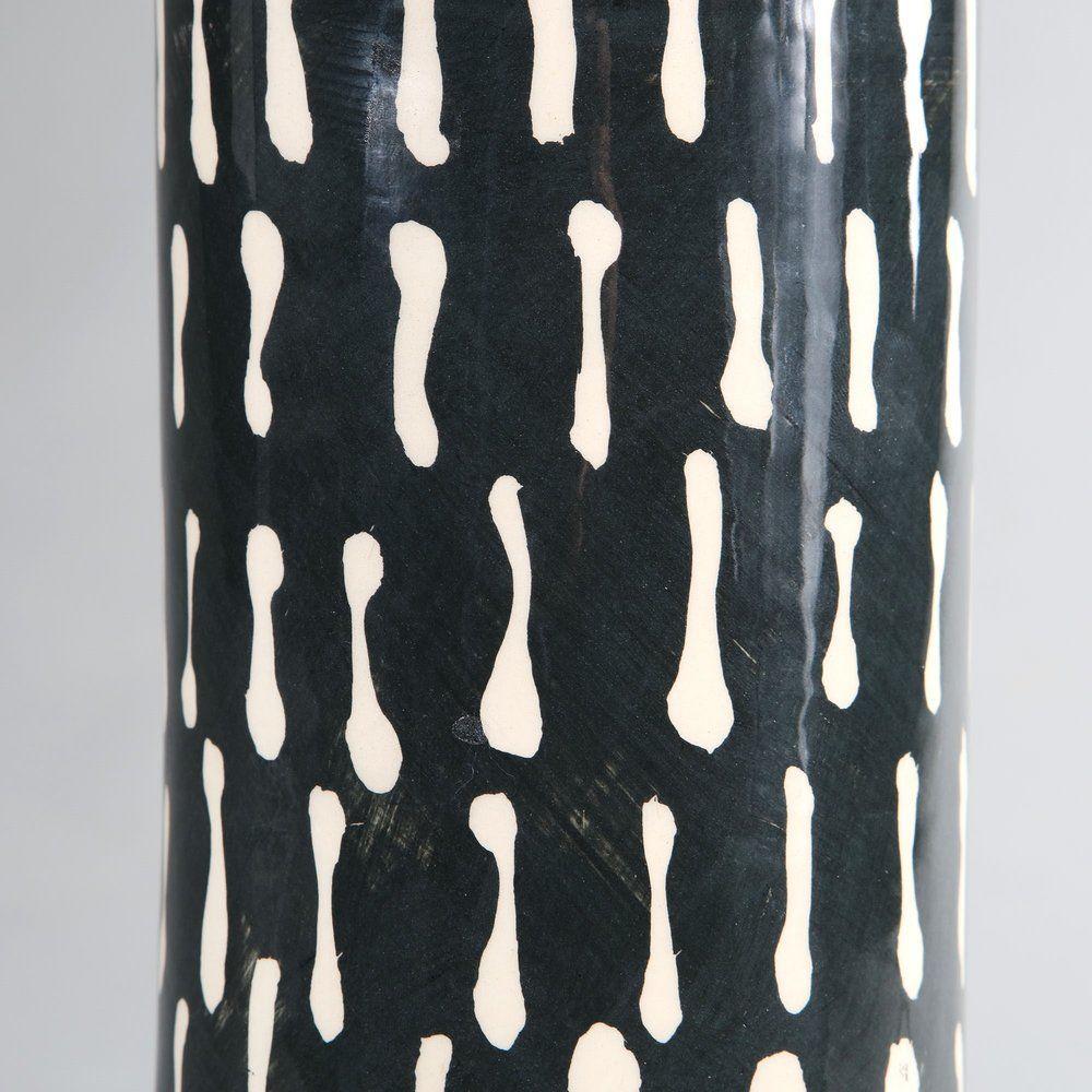 A Pair of Black and White Studio Pottery Vases
