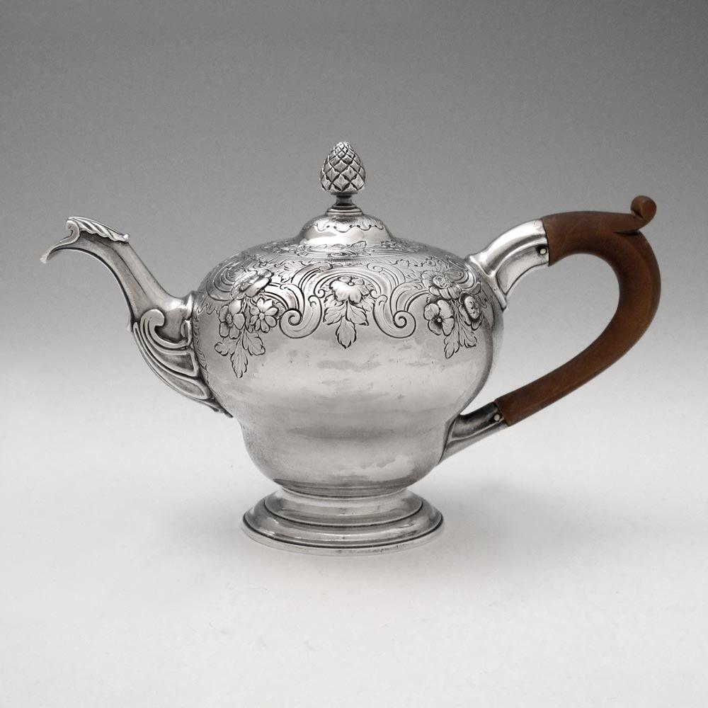 A George II Antique English Silver Teapot
