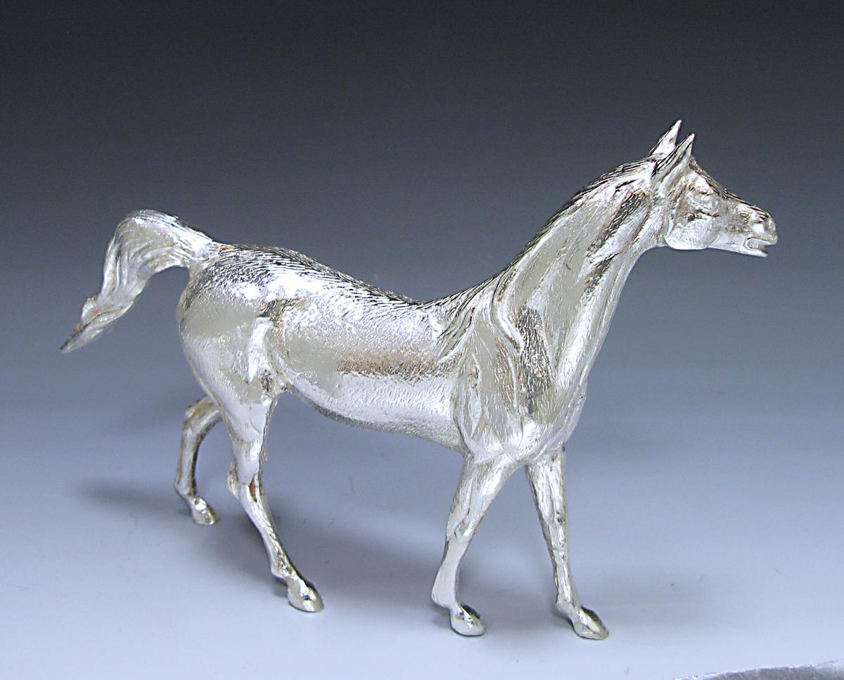 Silver Plate Model of a Horse
