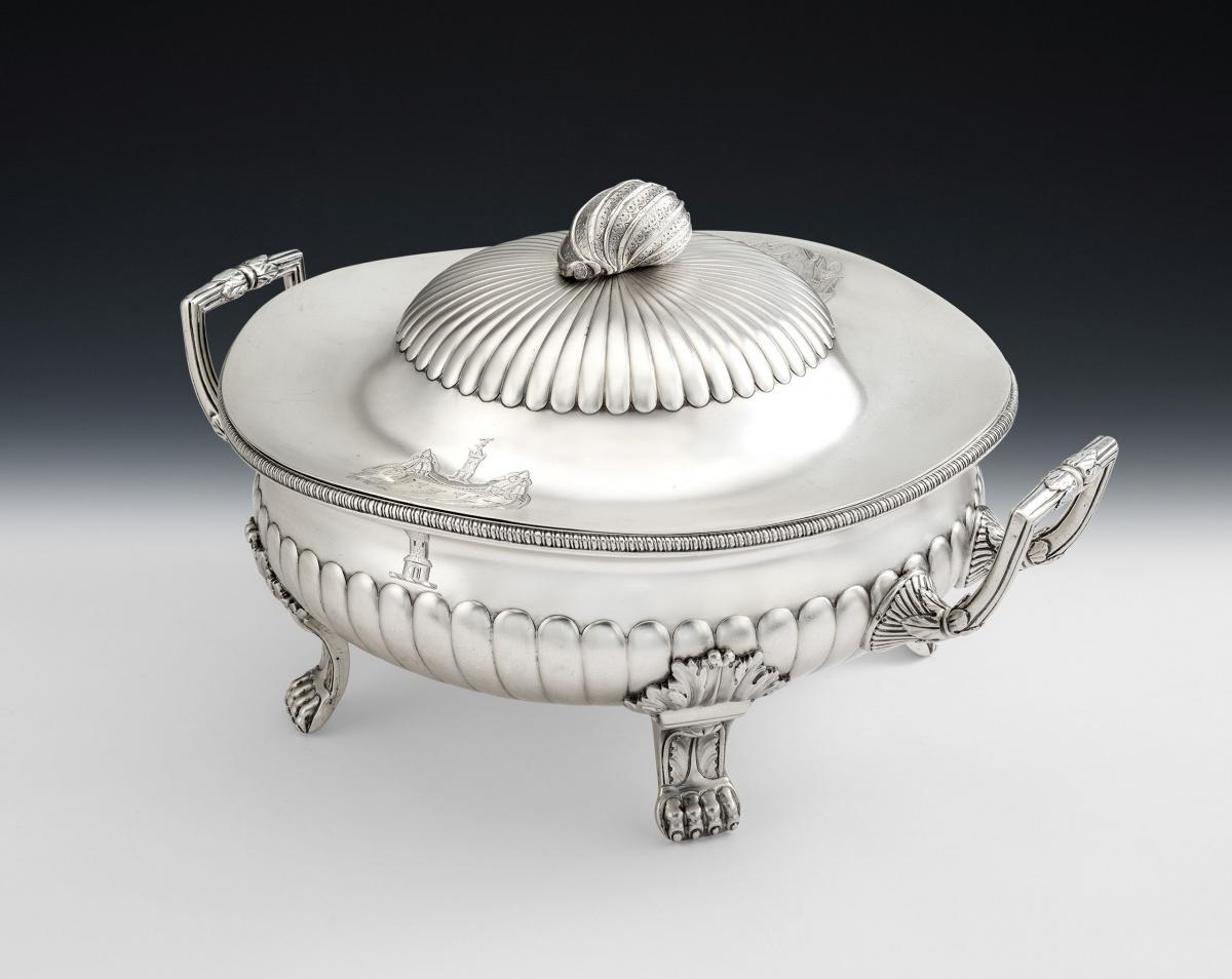 An important & very unusual George III Caserole Tureen made in London in 1803 by Daniel Pontifex