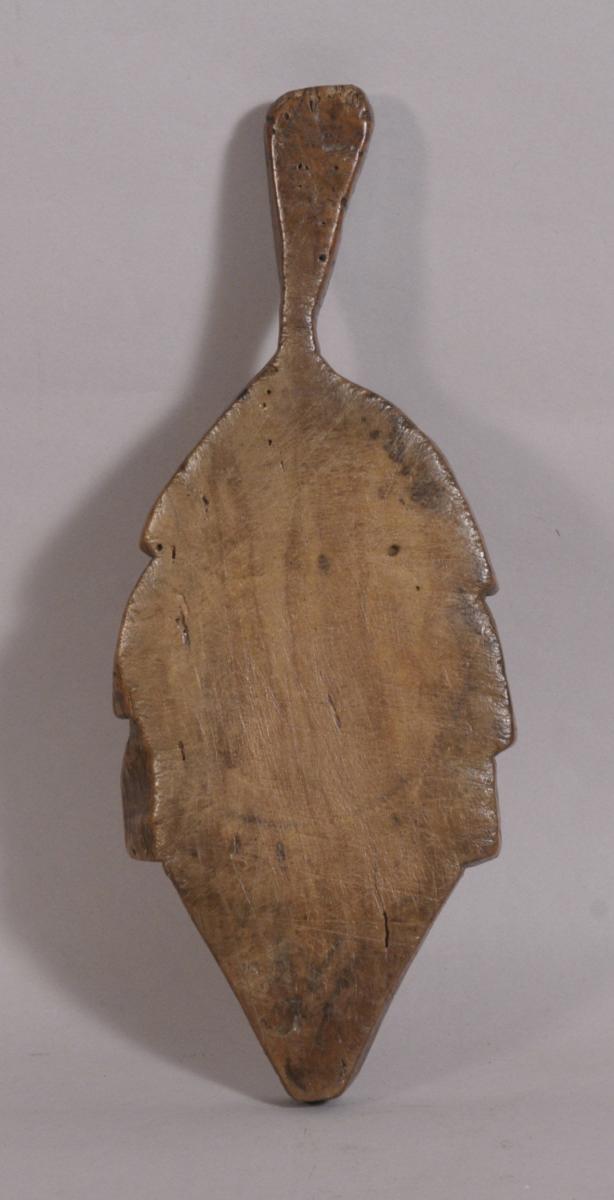 S/3570 Antique Treen 19th Century Sycamore Herb Chopping Board