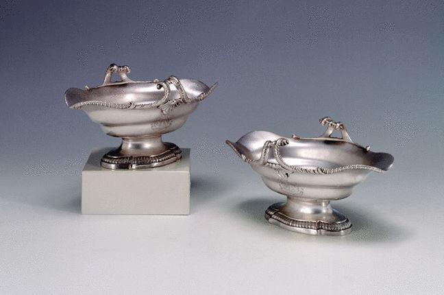A Pair of George III Antique Sauce Boats